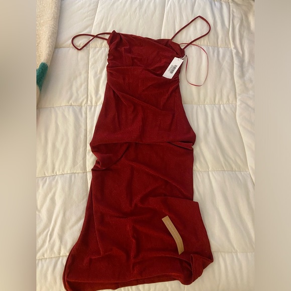 NWT Reformation sparkle red dress - Picture 5 of 8